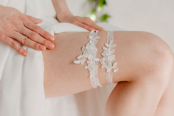 Romantic Flower Corded Lace – White Studio Bridal
