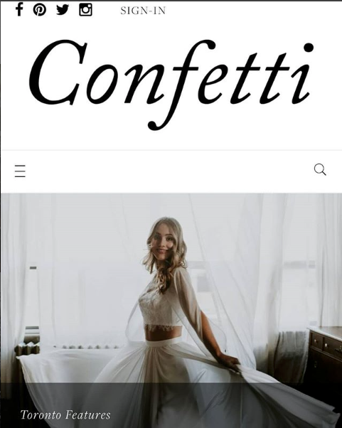 Confetti Magazine feature